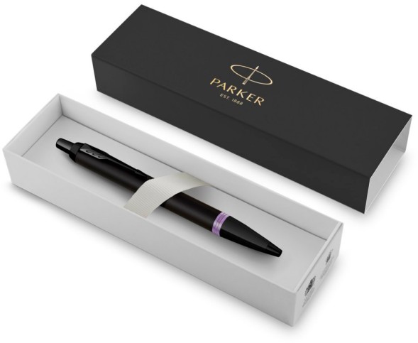 Ручка шариков. Parker IM Vibrant Rings K315 (CW2172951) Amethyst Purple PVD M син. черн. подар.кор.