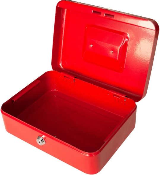 Ящик для денег Silwerhof 90x250x180 красный сталь 1.17кг