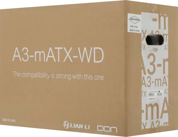 Корпус Lian-Li A3 Wood черный без БП mATX 10x120mm 2x140mm 2xUSB3.0 1xUSB3.1 audio bott PSU