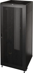 Шкаф серверный Lanmaster Business (TWT-CBB-42U-8X12-P1) напольный 42U 800x1200мм пер.дв.перфор. задн.дв.перфор. 2 бок.пан. 800кг черный 1126мм 133.6кг 2055мм IP20 металл