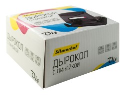 Дырокол Silwerhof VIS макс.:35лист. металл черный отв.:2 с линейкой