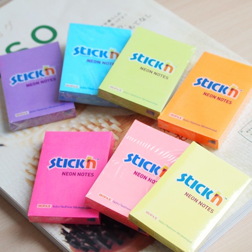 Блок самоклеящийся бумажный Stick`n 21160 51x76мм 100лист. 70г/м2 неон оранжевый