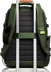 Рюкзак мужской Piquadro Lyss CA6929S143BM/VE зеленый тимьяновый полиэстер/натур.кожа