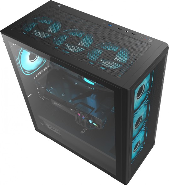 Корпус Formula Air Power G5 Plus черный без БП ATX 2xUSB2.0 audio bott PSU