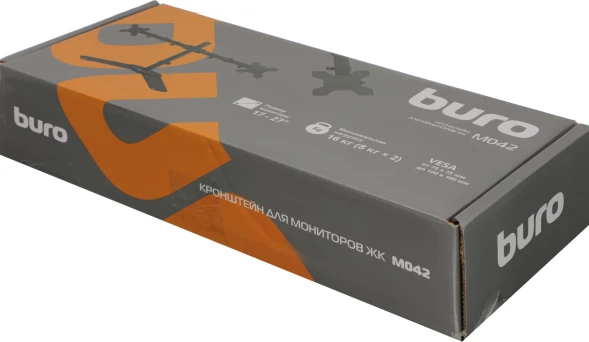Кронштейн для мониторов ЖК Buro M042 черный 17&amp;quot;-27&amp;quot; макс.8кг настольный поворот и наклон