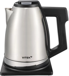 Чайник электрический Vitek VT-WK1070 1.8л. 1800Вт серебристый/черный корпус: металл/пластик
