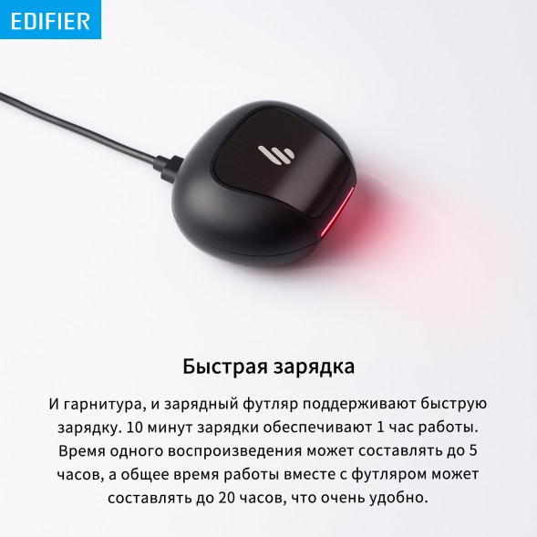 Гарнитура вкладыши Edifier NeoBuds Pro черный беспроводные bluetooth в ушной раковине
