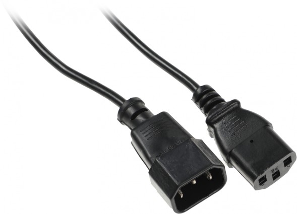 Кабель-удлинитель Ningbo AN23-1008-3 IEC C13 IEC C14 3м черный