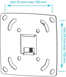 Кронштейн для телевизора Kromax OPTIMA-100 черный 10&amp;quot;-28&amp;quot; макс.25кг настенный фиксированный
