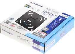 Кронштейн для телевизора Kromax OPTIMA-100 черный 10&amp;quot;-28&amp;quot; макс.25кг настенный фиксированный