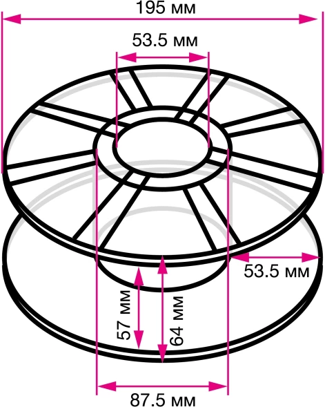 Пластик для принтера 3D Cactus CS-3D-ABS-1KG-BLUE ABS d1.75мм 1кг L386м 1цв.