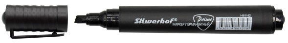 Маркер перманентный Silwerhof Prime скошенный пиш. наконечник 2-5мм черный картон