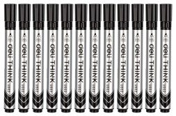 Маркер для досок Deli EU00220 Think скошенный пиш. наконечник 2-5мм черный