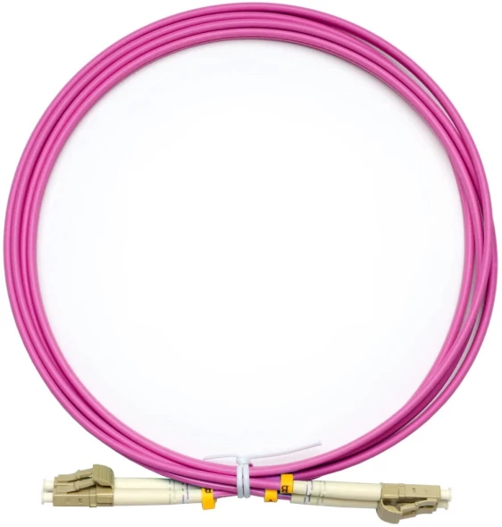 Патч-корд Cabeus OP-50-OM4-LC-LC-2M 2x50/125 OM4 LC дуплекс-LC дуплекс 2м LSZH розовый