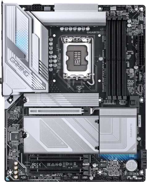 Материнская плата Gigabyte B860 GAMING X WIFI6E Soc-1851 Intel B860 4xDDR5 ATX AC`97 8ch(7.1) 2.5Gg RAID+HDMI+DP