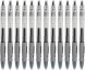 Набор ручек гелев. автоматическая Deli Arris (EG09-BK-P) прозрачный/серый d=0.5мм черн. черн. кор.карт. (12шт) резин. манжета