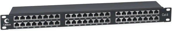 Патч-панель Cabeus PLHD-48-CAT.6-SH-DUAL IDC-1U 19&amp;quot; 1U 48xRJ45 кат.6 FTP