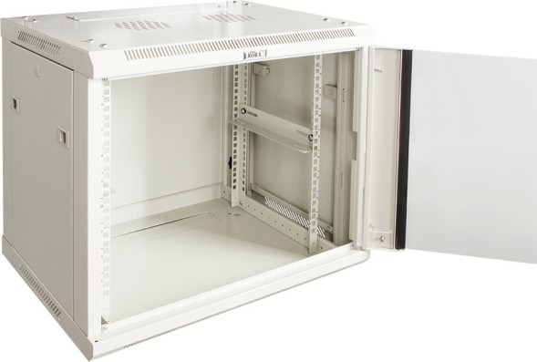 Шкаф коммутационный Lanmaster (TWT-CBWPG-15U-6X6-GY) настенный 15U 600x600мм пер.дв.стекл задн.дв.стал.лист 2 бок.пан. 60кг серый 500мм 33кг 768мм IP20 металл