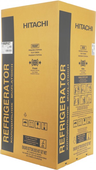 Холодильник Hitachi R-W660PUC7 GGR 2-хкамерн. серый стекло инвертер