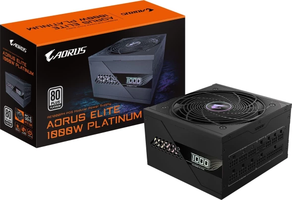 Блок питания Gigabyte ATX 1000W GP-AE1000PM PG5 Gen.5 80+ platinum (20+4pin) APFC 120mm fan 16xSATA Cab Manag RTL