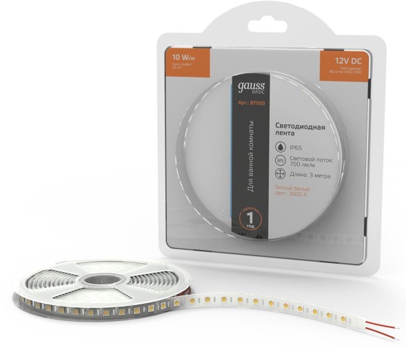 Лента светодиод. Gauss Basic 3м (BT050)