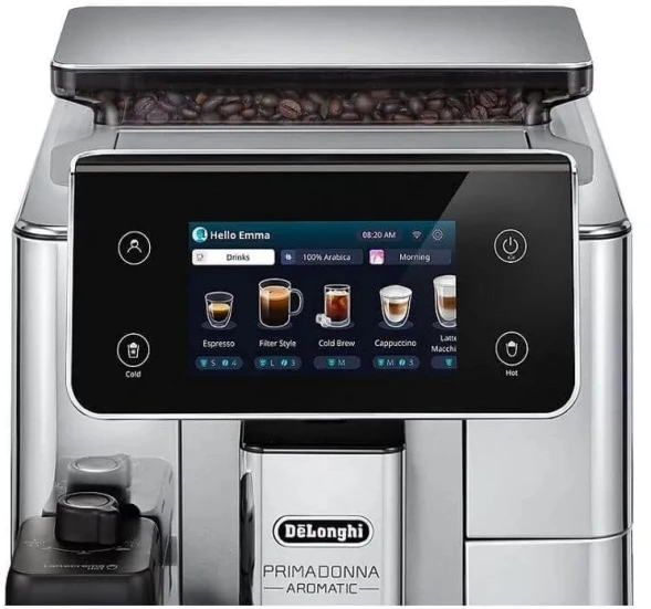 Кофемашина Delonghi Primadonna Aromatic ECAM630.55.SM 1450Вт черный/серебристый