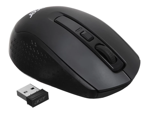 Мышь Acer OMR070 черный оптическая (1600dpi) беспроводная BT/Radio USB для ноутбука (6but)