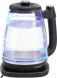 Чайник электрический Vitek VT-WK1074 1.7л. 1800Вт черный корпус: стекло