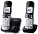 Р/Телефон Dect Panasonic KX-TG6812RU черный (труб. в компл.:2шт) АОН