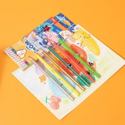 Карандаши цв. Deli EC140 Colorwow 3мм трехгран. 12цв. карт.кор. (12шт) 12 карандашей (1 золотой, 1 серебристый, 5 неоновых, 5 металлик)