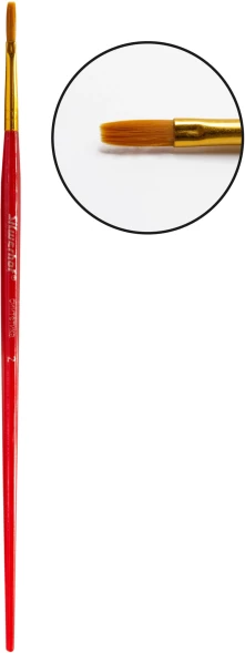 Набор кистей Silwerhof Color синтетика (наб.5шт) синт.круг.№3/плос.№2,6,14/овал.№1