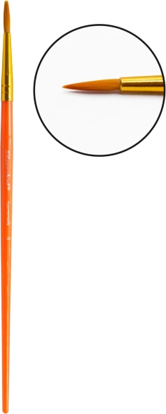 Набор кистей Silwerhof Color синтетика (наб.5шт) синт.круг.№3/плос.№2,6,14/овал.№1