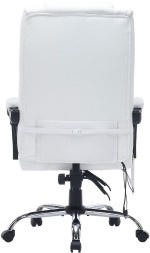 Кресло Cactus с вибромассажем CS-CHR-OC02M-WT белый эко.кожа крестов. сталь