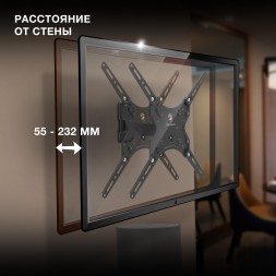 Кронштейн для телевизора Hyundai GL-R4 черный 13&amp;quot;-65&amp;quot; макс.25кг настенный поворот и наклон