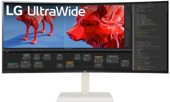 Монитор LG 38&amp;quot; UltraWide 38WR85QC-W белый NANO IPS LED 21:9 HDMI M/M матовая HAS Piv 600cd 178гр/178гр 3840x1600 144Hz FreeSync Premium Pro DP WQ+ USB 10.5кг