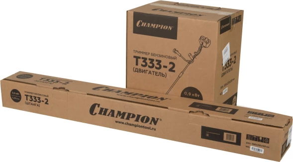 Триммер бензиновый Champion T333-2 900Вт 1.22л.с. разбор.штан. реж.эл.:леска/нож