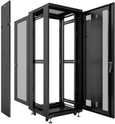 Шкаф коммутационный Cabeus (ND-05C-42U60/80-BK) напольный 42U 600x800мм пер.дв.перфор. задн.дв.перфор. 800кг черный 700мм 97.3кг 220град. 2055мм IP20 сталь