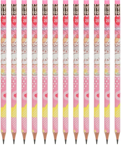 Карандаш ч/г Deli MiYou EC012-2B 2B шестигран. карт.кор. (12шт)