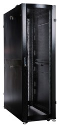 Шкаф серверный ЦМО (ШТК-СП-42.6.10-48АА-9005) напольный 42U 600x990мм пер.дв.перфор. 2 бок.пан. задн.дв.перфор.2-хст. направл.под закл.гайки 1350кг черный 683мм 141кг 120град. 1950мм IP20 сталь