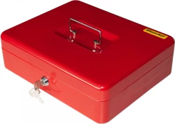 Ящик для денег Silwerhof 90x300x240 красный сталь 1.66кг