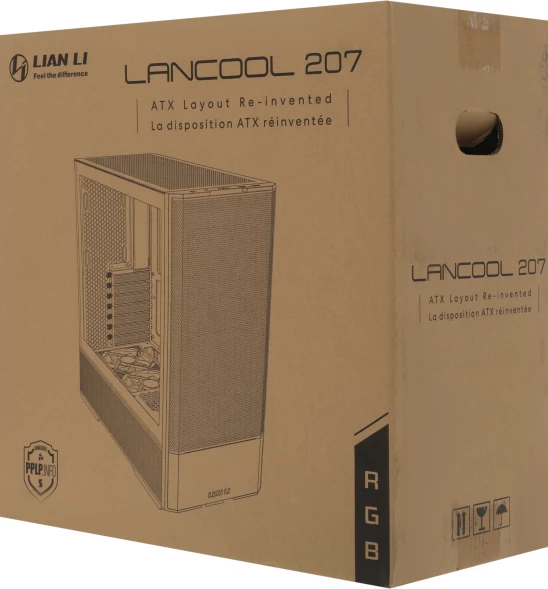 Корпус Lian-Li Lancool 207RX черный без БП ATX 4x120mm 2x140mm 2xUSB3.0 audio bott PSU