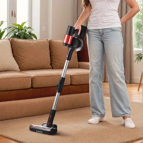 Пылесос Kitfort КТ-5389 450Вт черный/красный