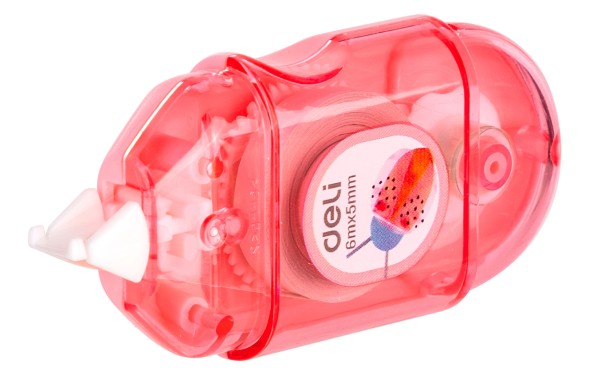 Лента коррект. Deli EH350 6мх5мм ассорти корпус белый блистер