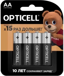 Батарея Opticell Basic LR6 AA (4шт) блистер