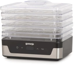Сушка для фруктов и овощей Gorenje FDK400DE 5под. 240Вт нержавеющая сталь