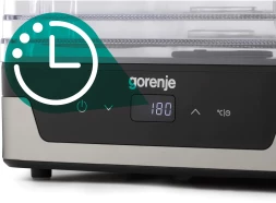 Сушка для фруктов и овощей Gorenje FDK400DE 5под. 240Вт нержавеющая сталь