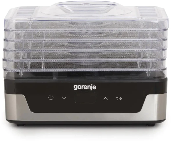 Сушка для фруктов и овощей Gorenje FDK400DE 5под. 240Вт нержавеющая сталь
