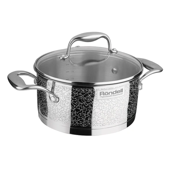Кастрюля Rondell Vintage RDS-343 3л. d=20см (с крышкой) стальной