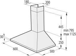 Вытяжка каминная Gorenje Classico WHC63CLB антрацит управление: кнопочное (1 мотор)