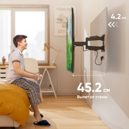 Кронштейн для телевизора Onkron M5 черный 37&amp;quot;-70&amp;quot; макс.36.4кг настенный поворот и наклон